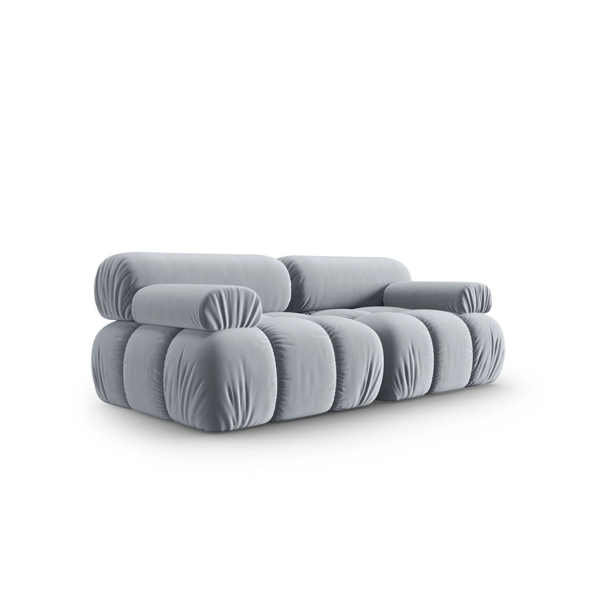 Cortina Modulares 2-Sitzer Sofa aus Samt in Hellblau (Bluvel 06), 188x94 cm von Cosmopolitan Design – Bild 3