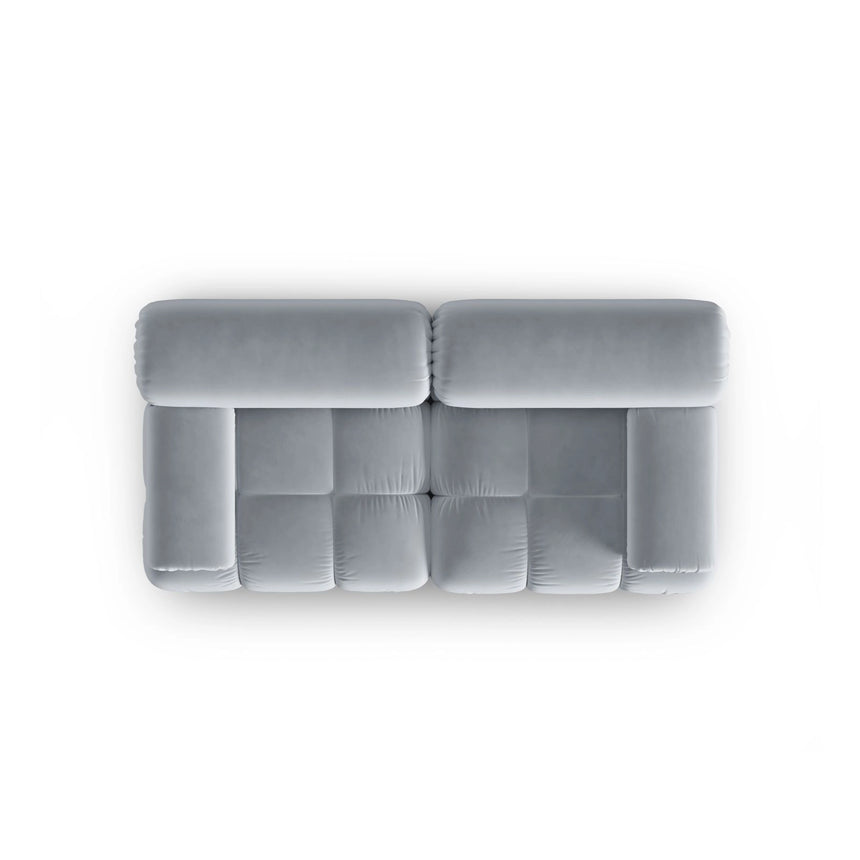 Cortina Modulares 2-Sitzer Sofa aus Samt in Hellblau (Bluvel 06), 188x94 cm von Cosmopolitan Design – Bild 5