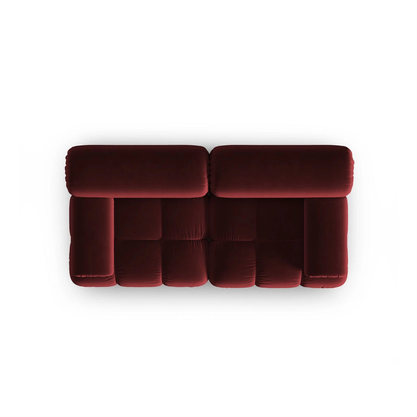 Cortina Modulares 2-Sitzer Sofa aus Samt in Rot (Bluvel 59), 188x94 cm von Cosmopolitan Design – Bild 5