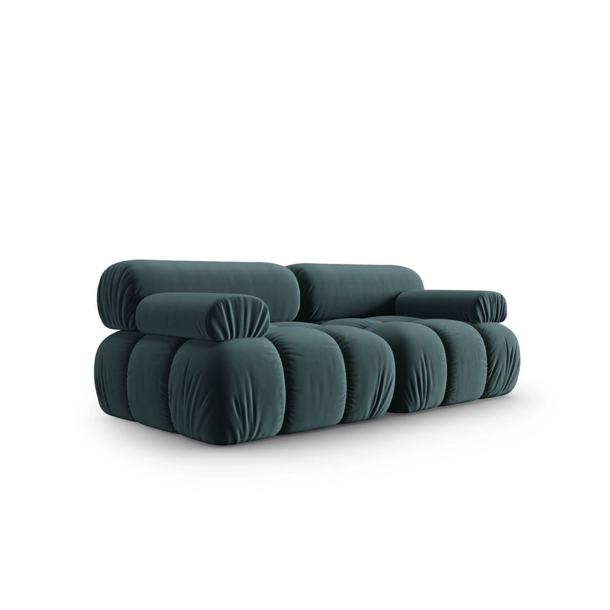 Cortina Modulares 2-Sitzer Sofa aus Samt in Türkis (Bluvel 85), 188x94 cm von Cosmopolitan Design – Bild 3