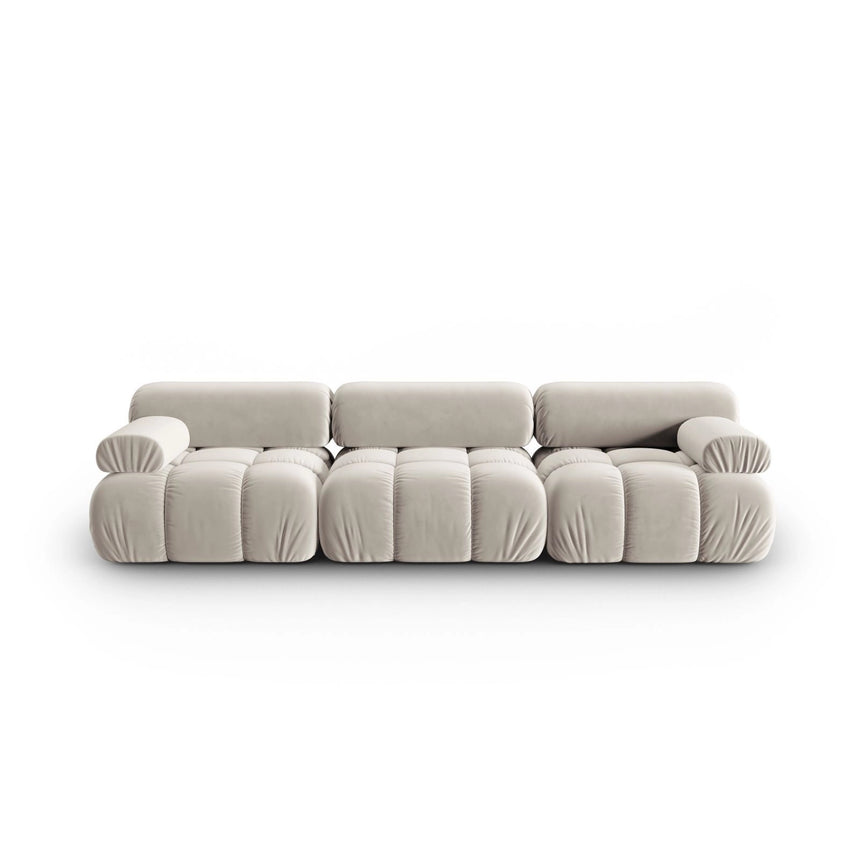 Cortina Modulares 3-Sitzer Sofa aus Samt in Dunkelbeige (Bluvel 30), 282x94 cm von Cosmopolitan Design – Bild 1