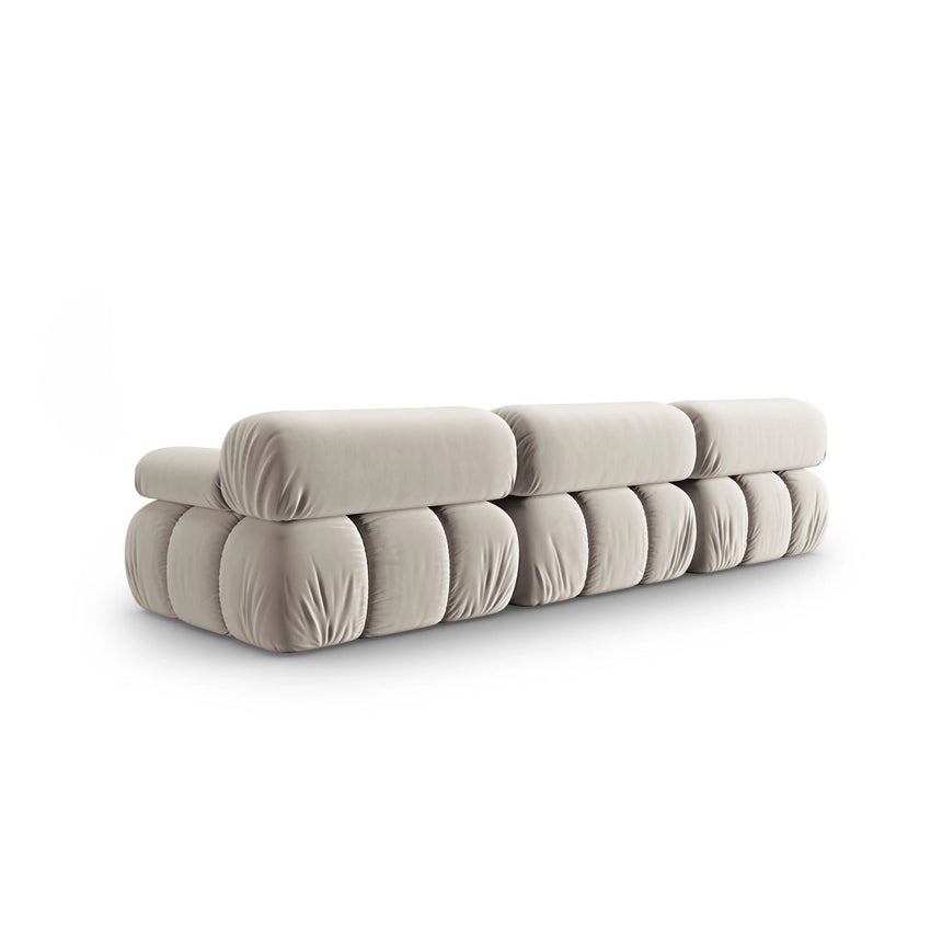 Cortina Modulares 3-Sitzer Sofa aus Samt in Dunkelbeige (Bluvel 30), 282x94 cm von Cosmopolitan Design – Bild 4