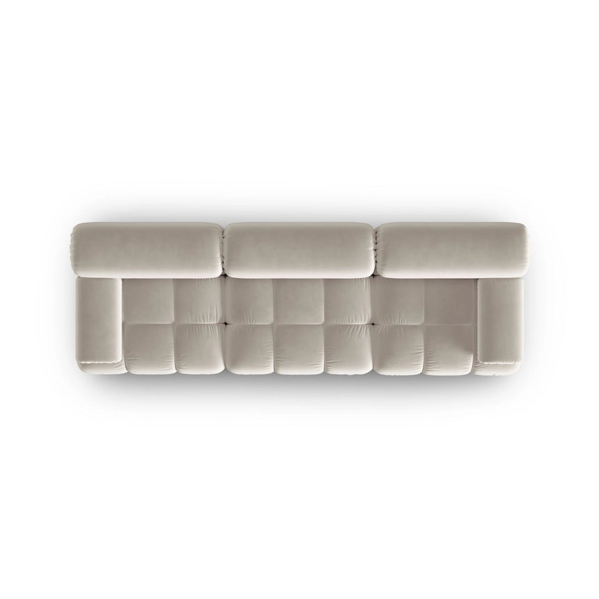 Cortina Modulares 3-Sitzer Sofa aus Samt in Dunkelbeige (Bluvel 30), 282x94 cm von Cosmopolitan Design – Bild 5