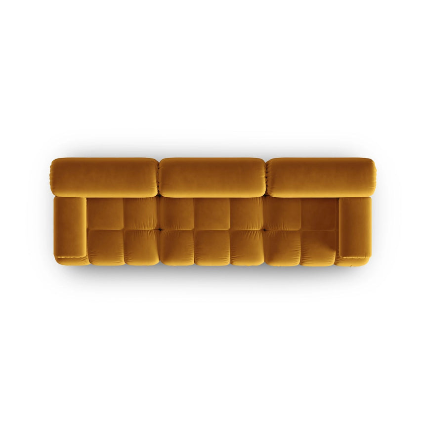Cortina Modulares 3-Sitzer Sofa aus Samt in Gelb (Bluvel 68), 282x94 cm von Cosmopolitan Design – Bild 5