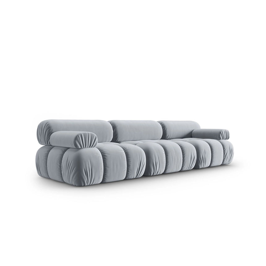 Cortina Modulares 3-Sitzer Sofa aus Samt in Hellblau (Bluvel 06), 282x94 cm von Cosmopolitan Design – Bild 3