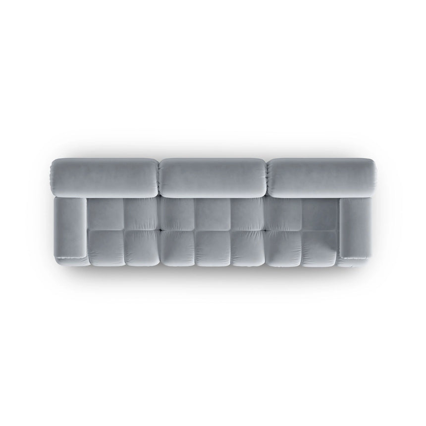 Cortina Modulares 3-Sitzer Sofa aus Samt in Hellblau (Bluvel 06), 282x94 cm von Cosmopolitan Design – Bild 5