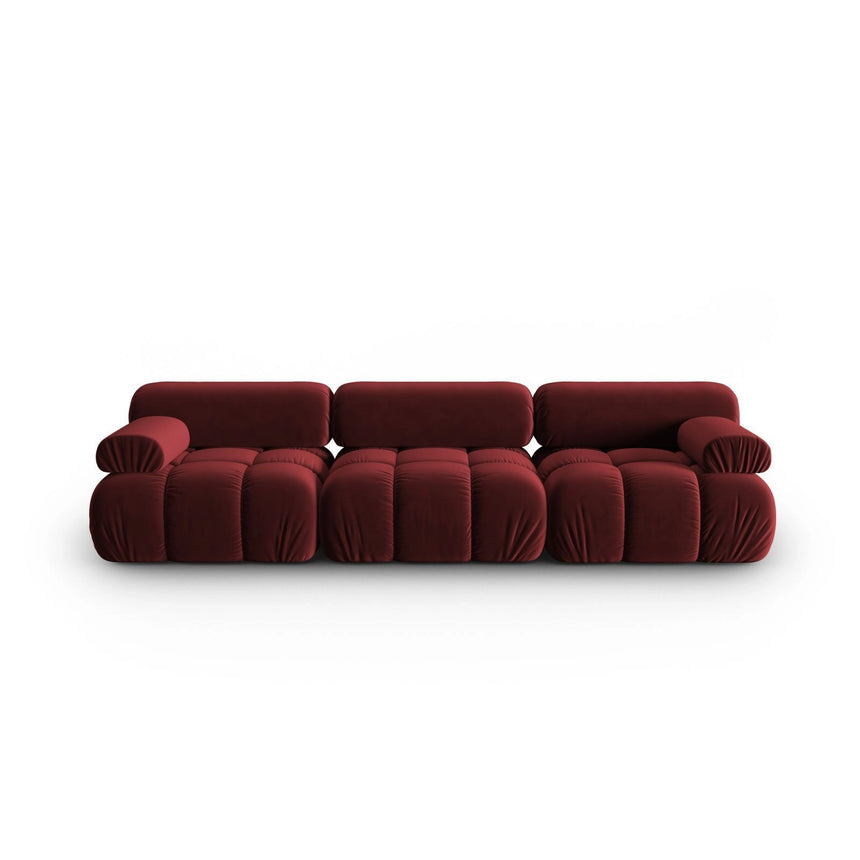 Cortina Modulares 3-Sitzer Sofa aus Samt in Rot (Bluvel 59), 282x94 cm von Cosmopolitan Design – Bild 1
