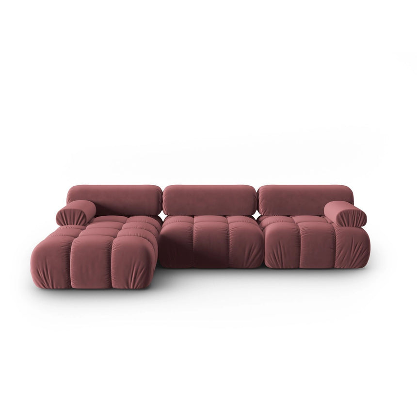 Cortina Modulares 4-Sitzer Ecksofa, Linke Seite, aus Samt, 282x155 cm von Cosmopolitan Design – Bild 1