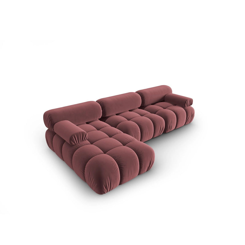Cortina Modulares 4-Sitzer Ecksofa, Linke Seite, aus Samt, 282x155 cm von Cosmopolitan Design – Bild 4