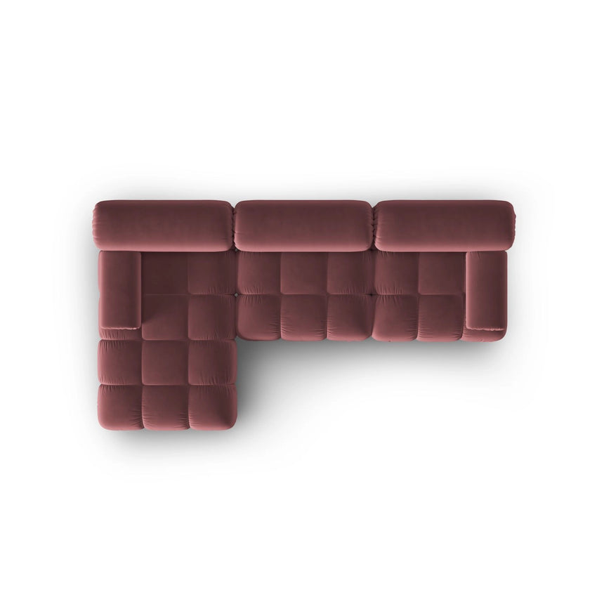 Cortina Modulares 4-Sitzer Ecksofa, Linke Seite, aus Samt, 282x155 cm von Cosmopolitan Design – Bild 6