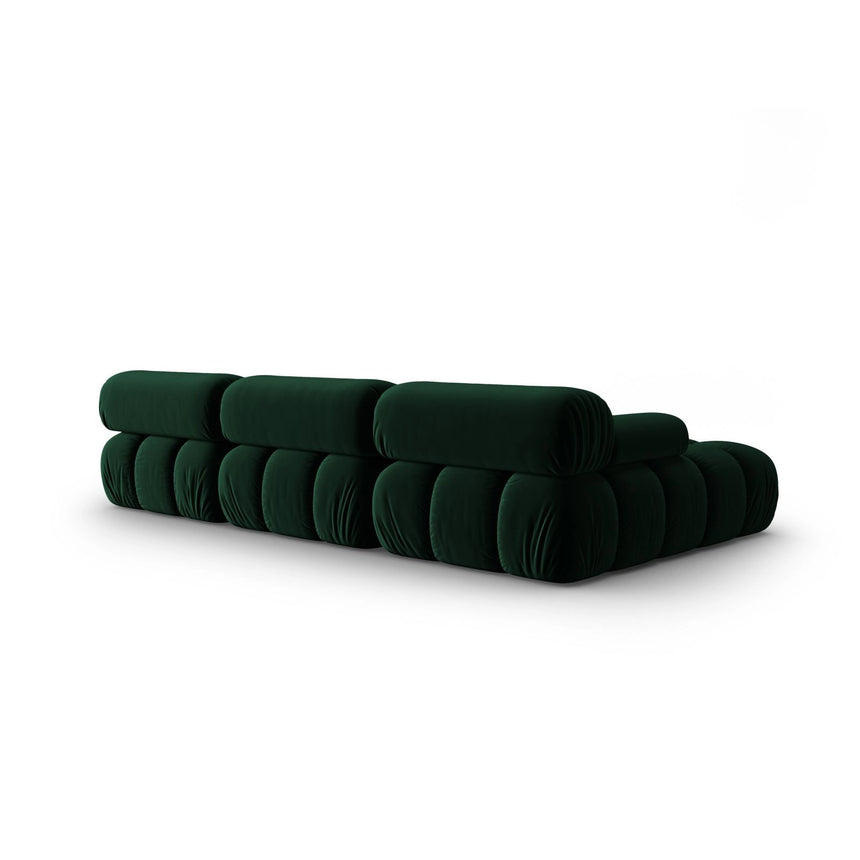 Cortina Modulares 4-Sitzer Ecksofa, Linke Seite, aus Samt in Flaschengrün (Bluvel 78), 282x155 cm von Cosmopolitan Design – Bild 5