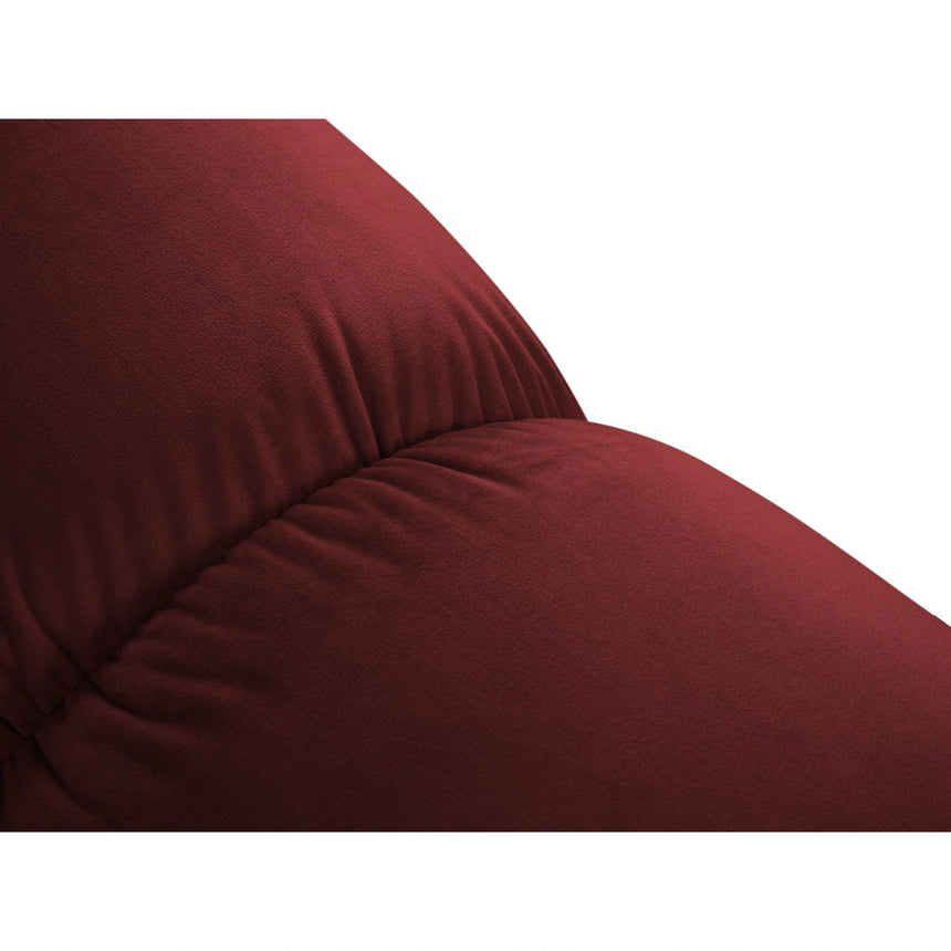 Cortina Modulares 4-Sitzer Ecksofa, Linke Seite, aus Samt in Rot (Bluvel 59), 282x155 cm von Cosmopolitan Design – Bild 7