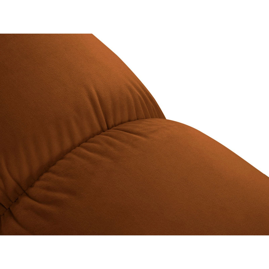 Cortina Modulares 4-Sitzer Ecksofa, Linke Seite, aus Samt in Terrakotta (Bluvel 4215), 282x155 cm von Cosmopolitan Design – Bild 7