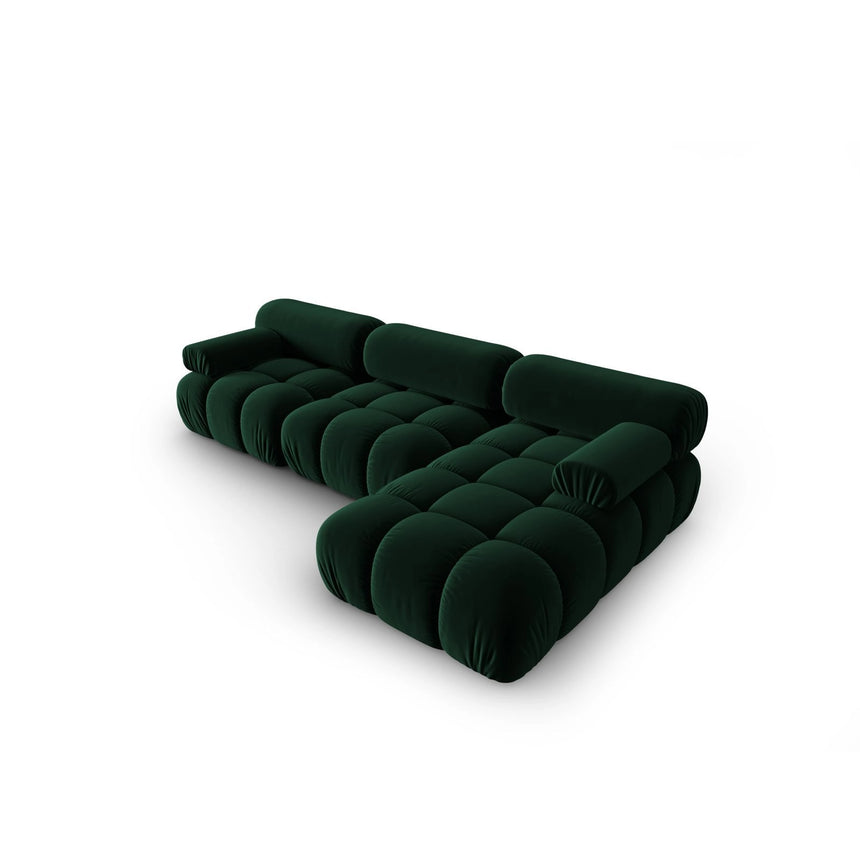 Cortina Modulares 4-Sitzer Ecksofa, Rechte Seite, aus Samt in Flaschengrün (Bluvel 78), 282x155 cm von Cosmopolitan Design – Bild 4