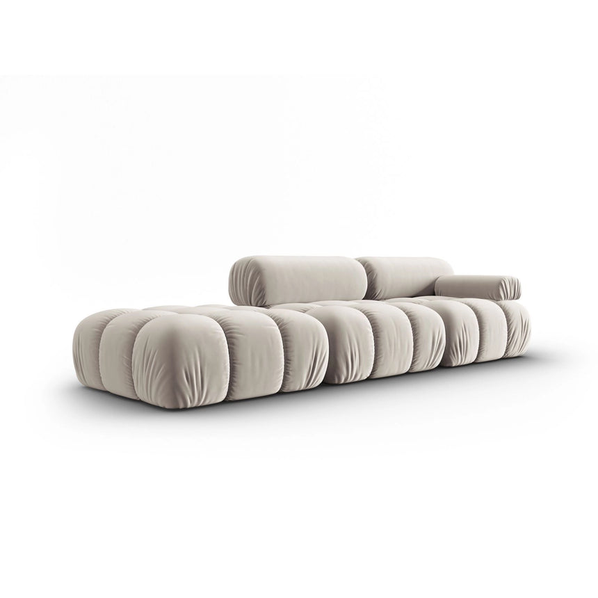 Cortina Modulares 4-Sitzer Sofa, Linke Seite, aus Samt in Dunkelbeige (Bluvel 30), 282x94 cm von Cosmopolitan Design – Bild 3