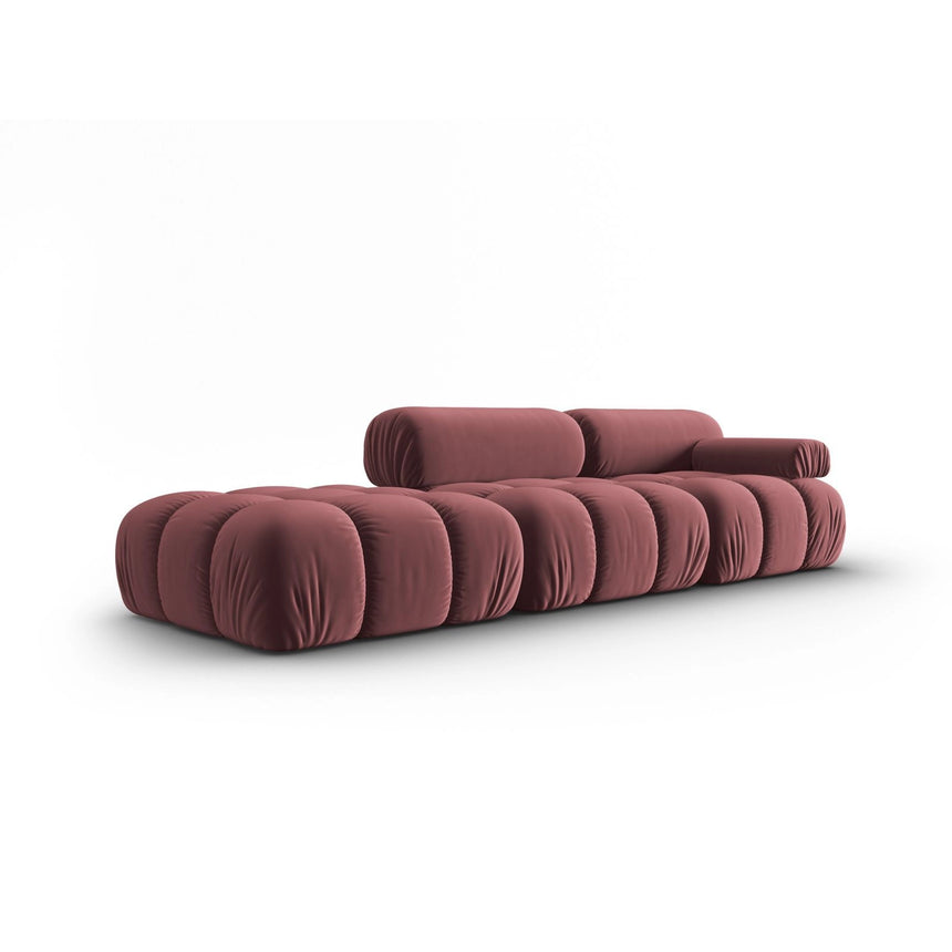 Cortina Modulares 4-Sitzer Sofa, Linke Seite, aus Samt in Rosa (Bluvel 91), 282x94 cm von Cosmopolitan Design – Bild 3