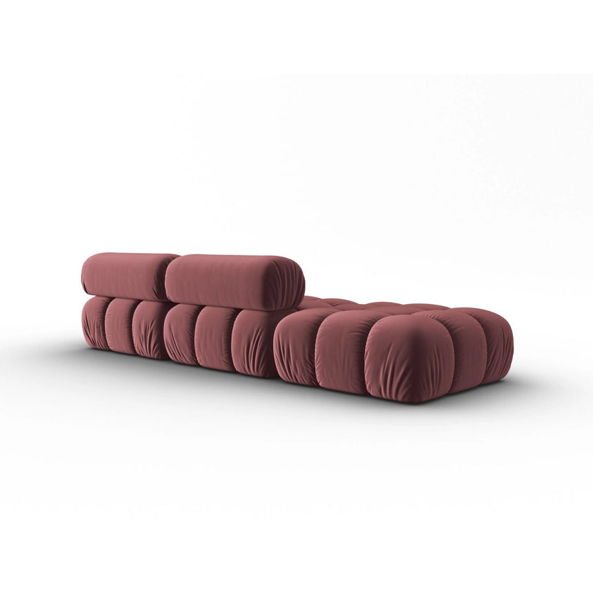 Cortina Modulares 4-Sitzer Sofa, Linke Seite, aus Samt in Rosa (Bluvel 91), 282x94 cm von Cosmopolitan Design – Bild 4