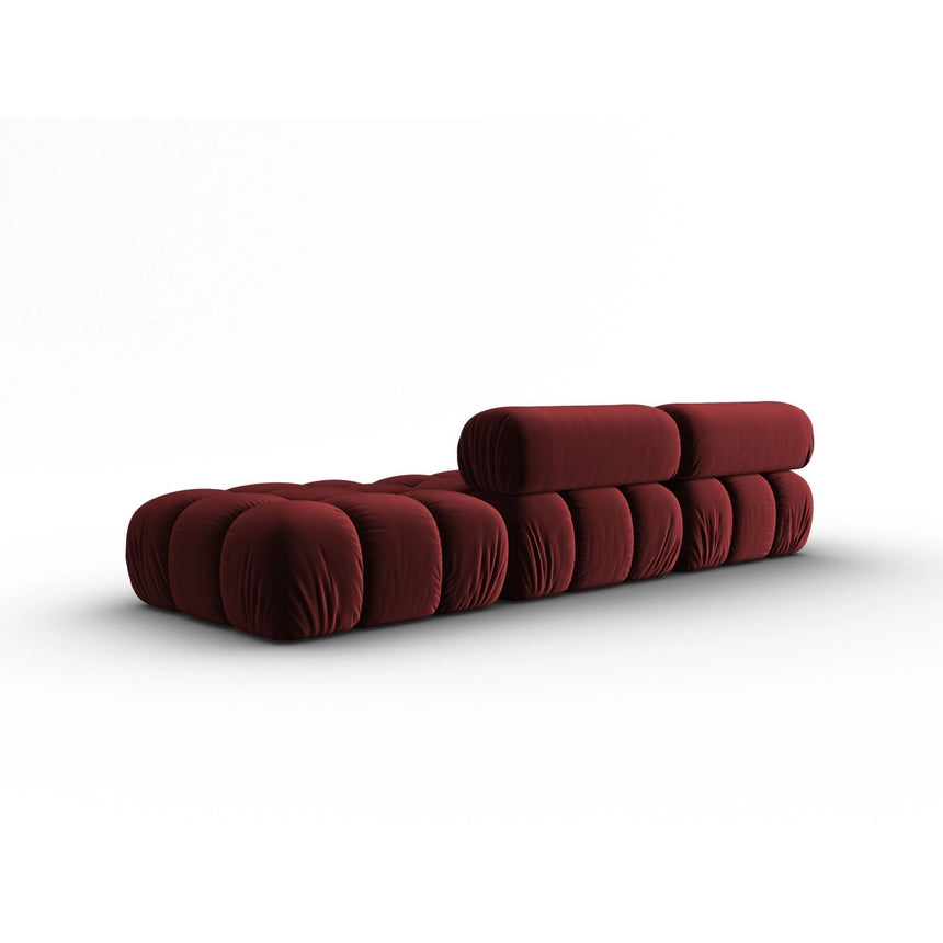 Cortina Modulares 4-Sitzer Sofa, Linke Seite, aus Samt in Rot (Bluvel 59), 282x94 cm von Cosmopolitan Design – Bild 4