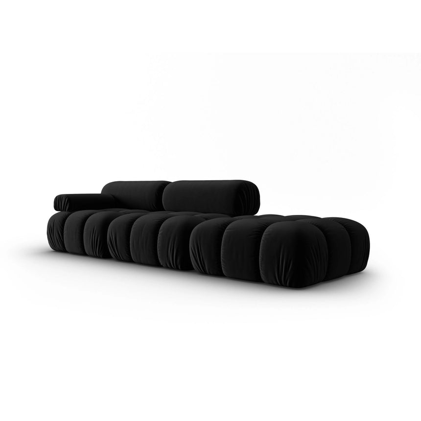 Cortina Modulares 4-Sitzer Sofa, Linke Seite, aus Samt in Schwarz (Bluvel 19), 282x94 cm von Cosmopolitan Design – Bild 3