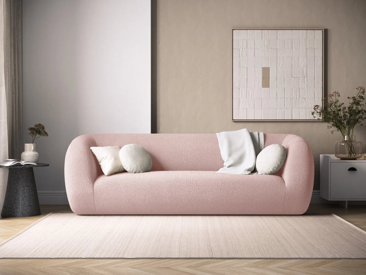 Essen 3-Sitzer Sofa aus Boucle in Puderrosa (Baloo 2072), 230x95x86 cm von Cosmopolitan Design – Bild 2