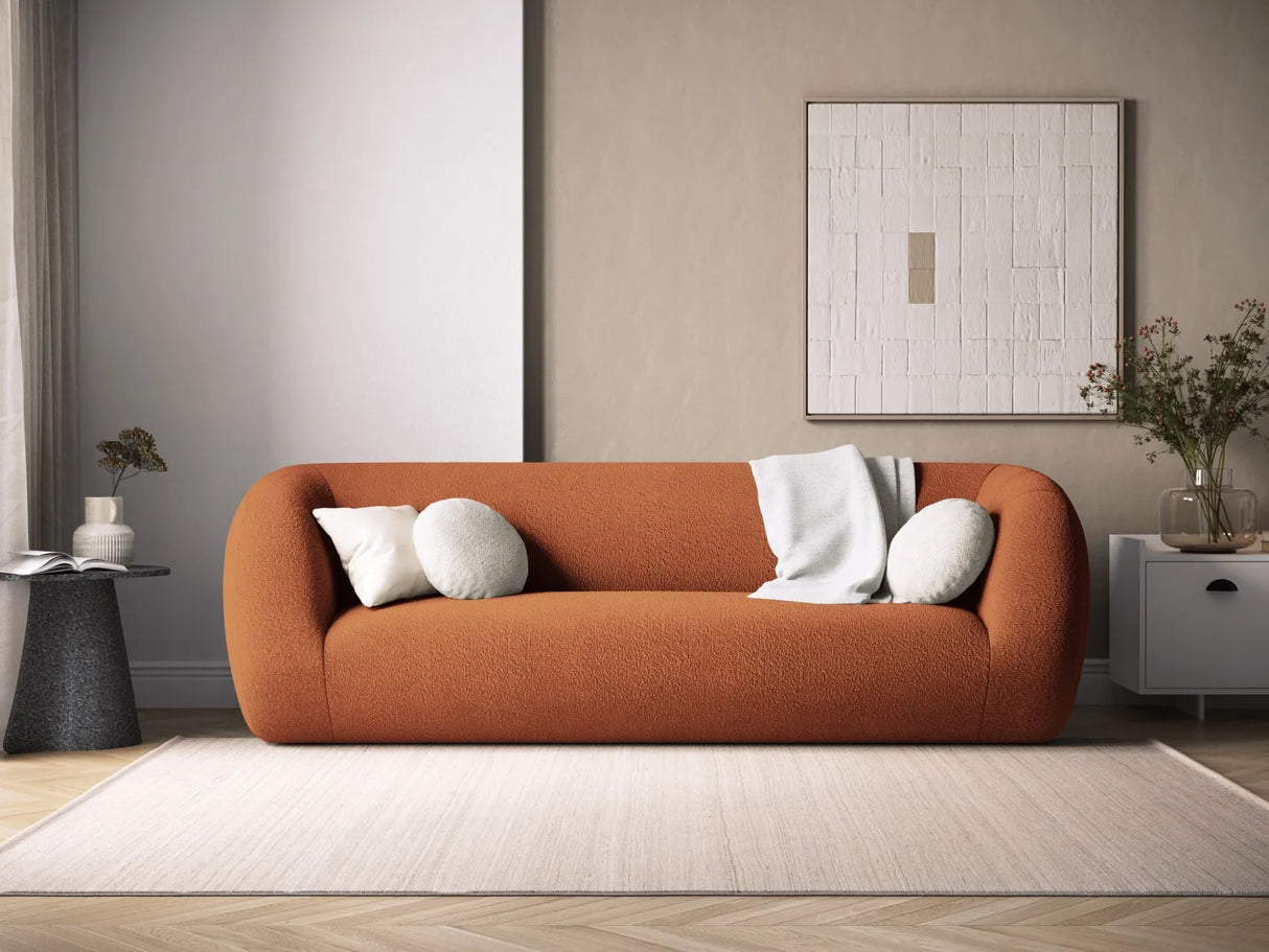 Essen 3-Sitzer Sofa aus Boucle in Terrakotta (Baloo 2078), 230x95x86 cm von Cosmopolitan Design – Bild 2