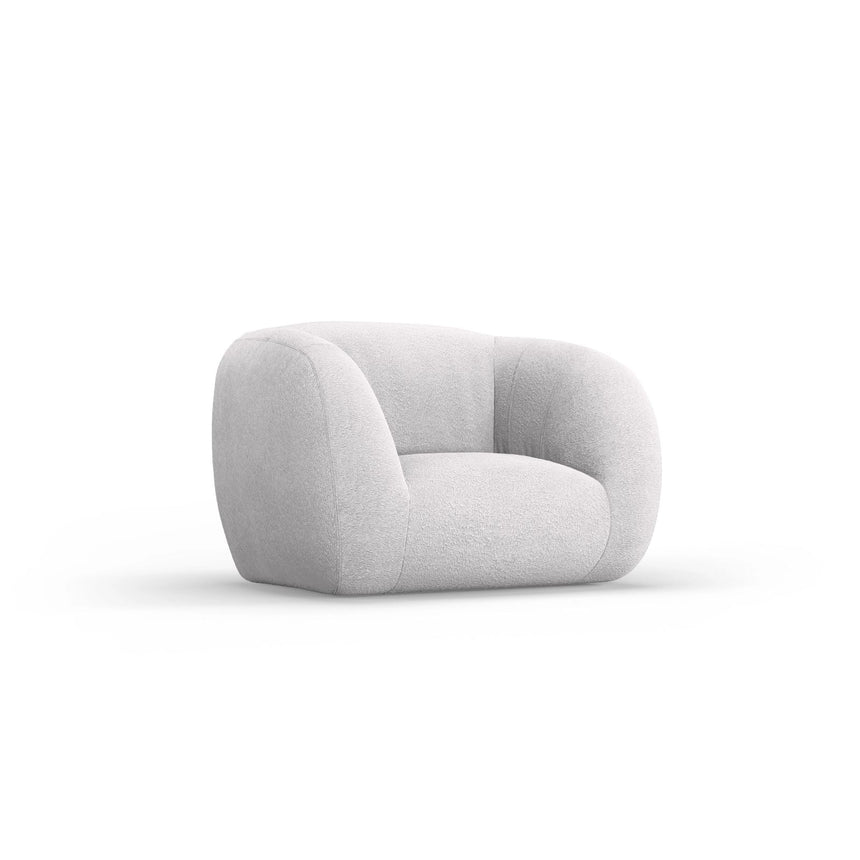 Essen Sessel aus Boucle in Hellgrau (Baloo 2085), 130x95x86 cm von Cosmopolitan Design – Bild 4