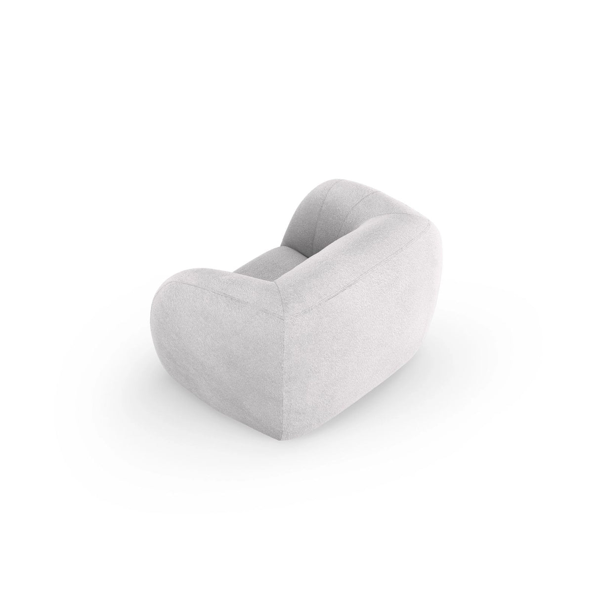 Essen Sessel aus Boucle in Hellgrau (Baloo 2085), 130x95x86 cm von Cosmopolitan Design – Bild 5