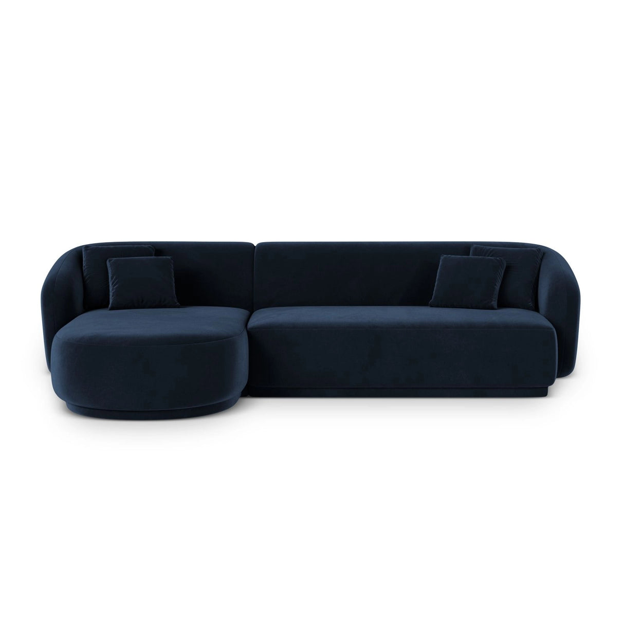 Gomera 4-Sitzer Ecksofa, Linke Seite, aus Samt in Königsblau (Salvador 5), 260x155x74 cm von Cosmopolitan Design – Bild 1