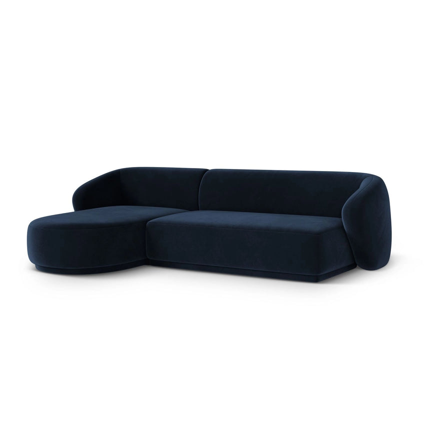 Gomera 4-Sitzer Ecksofa, Linke Seite, aus Samt in Königsblau (Salvador 5), 260x155x74 cm von Cosmopolitan Design – Bild 3