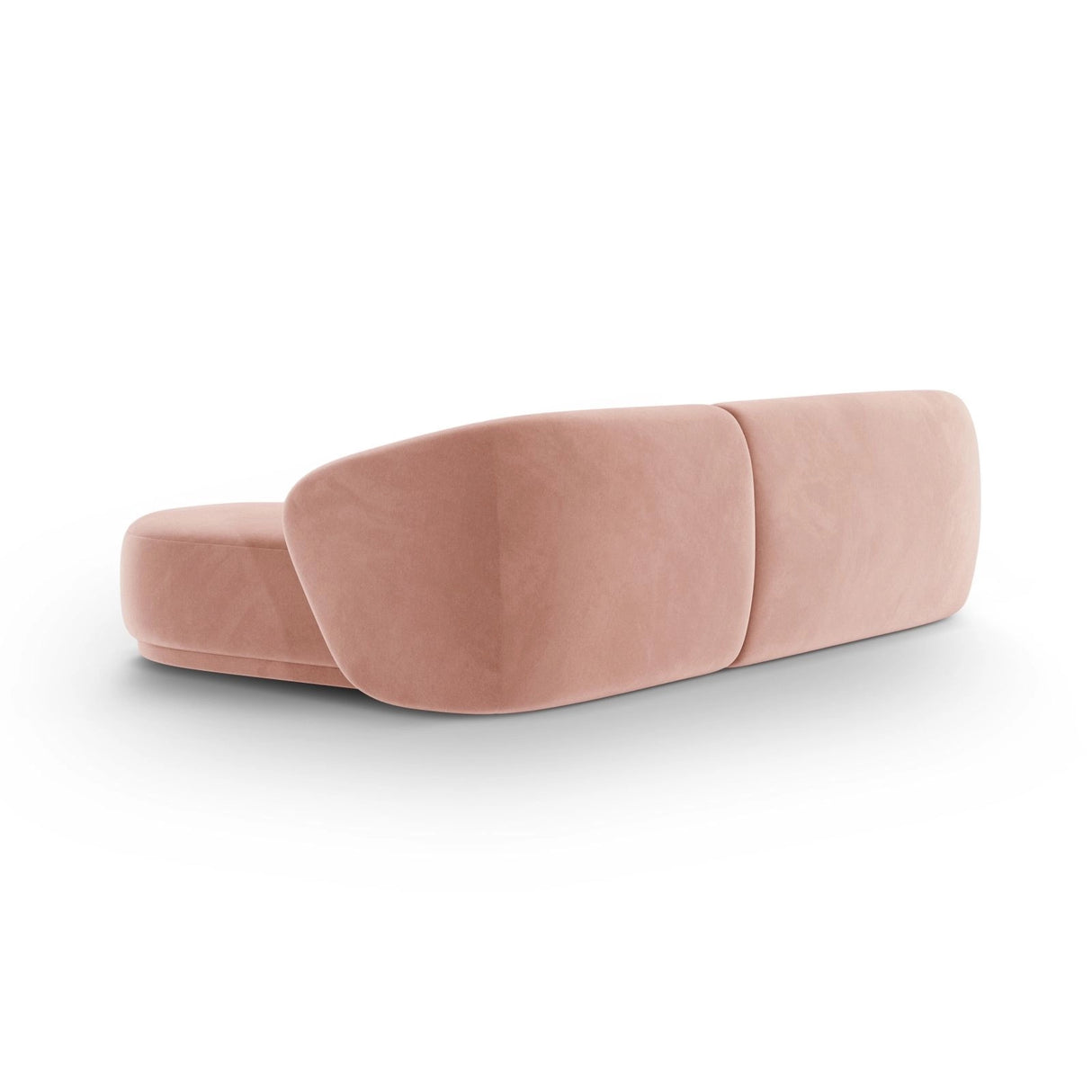 Gomera 4-Sitzer Ecksofa, Linke Seite, aus Samt in Rosa (Salvador 11), 260x155x74 cm von Cosmopolitan Design – Bild 5
