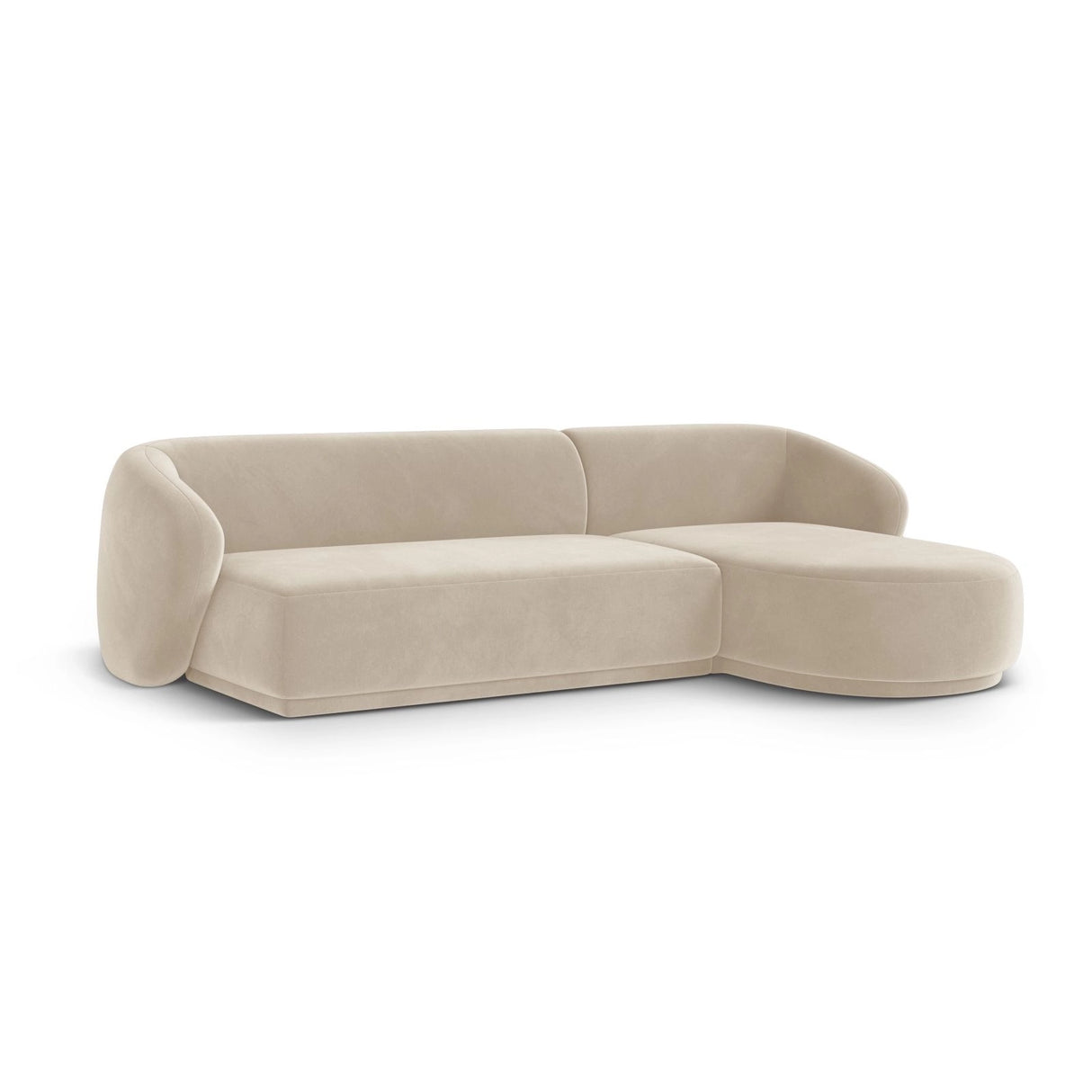 Gomera 4-Sitzer Ecksofa, Rechte Seite, aus Samt, 260x155x74 cm von Cosmopolitan Design – Bild 3