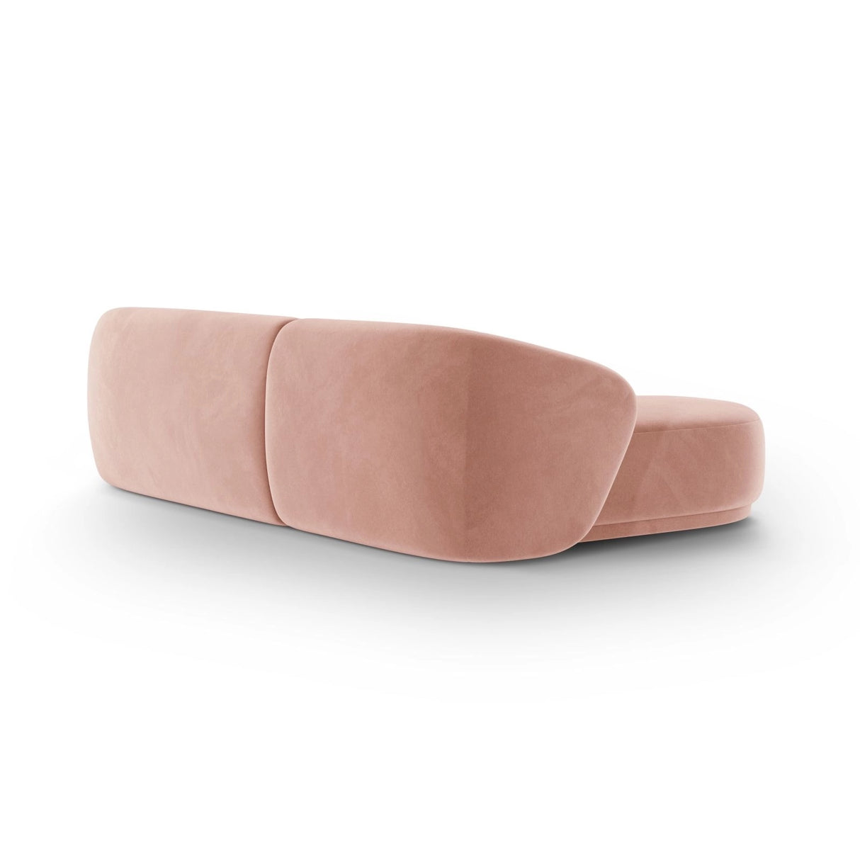 Gomera 4-Sitzer Ecksofa, Rechte Seite, aus Samt in Rosa (Salvador 11), 260x155x74 cm von Cosmopolitan Design – Bild 5