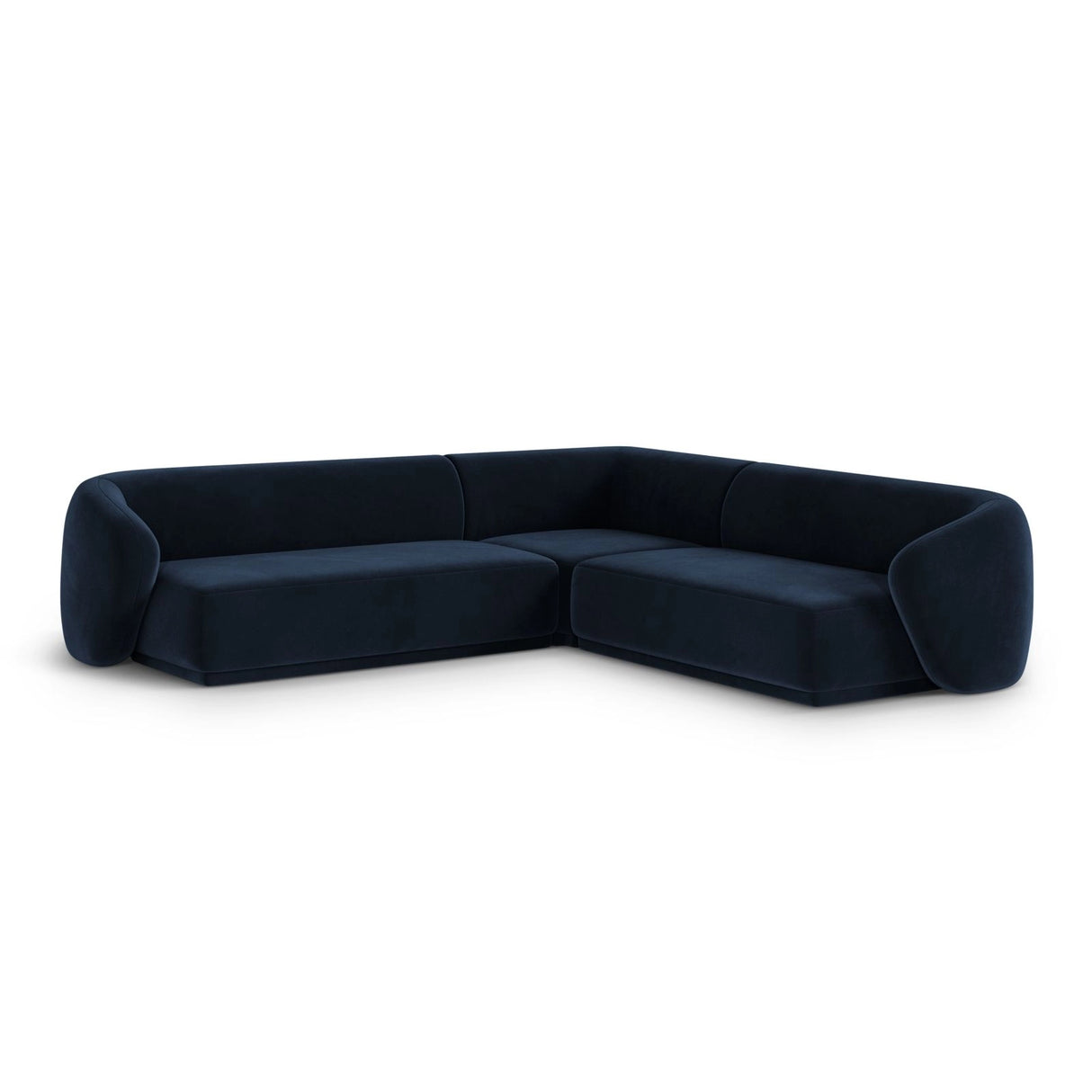 Gomera 5-Sitzer Ecksofa, symmetrisch, aus Samt in Königsblau (Salvador 5), 256x256x74 cm von Cosmopolitan Design – Bild 3