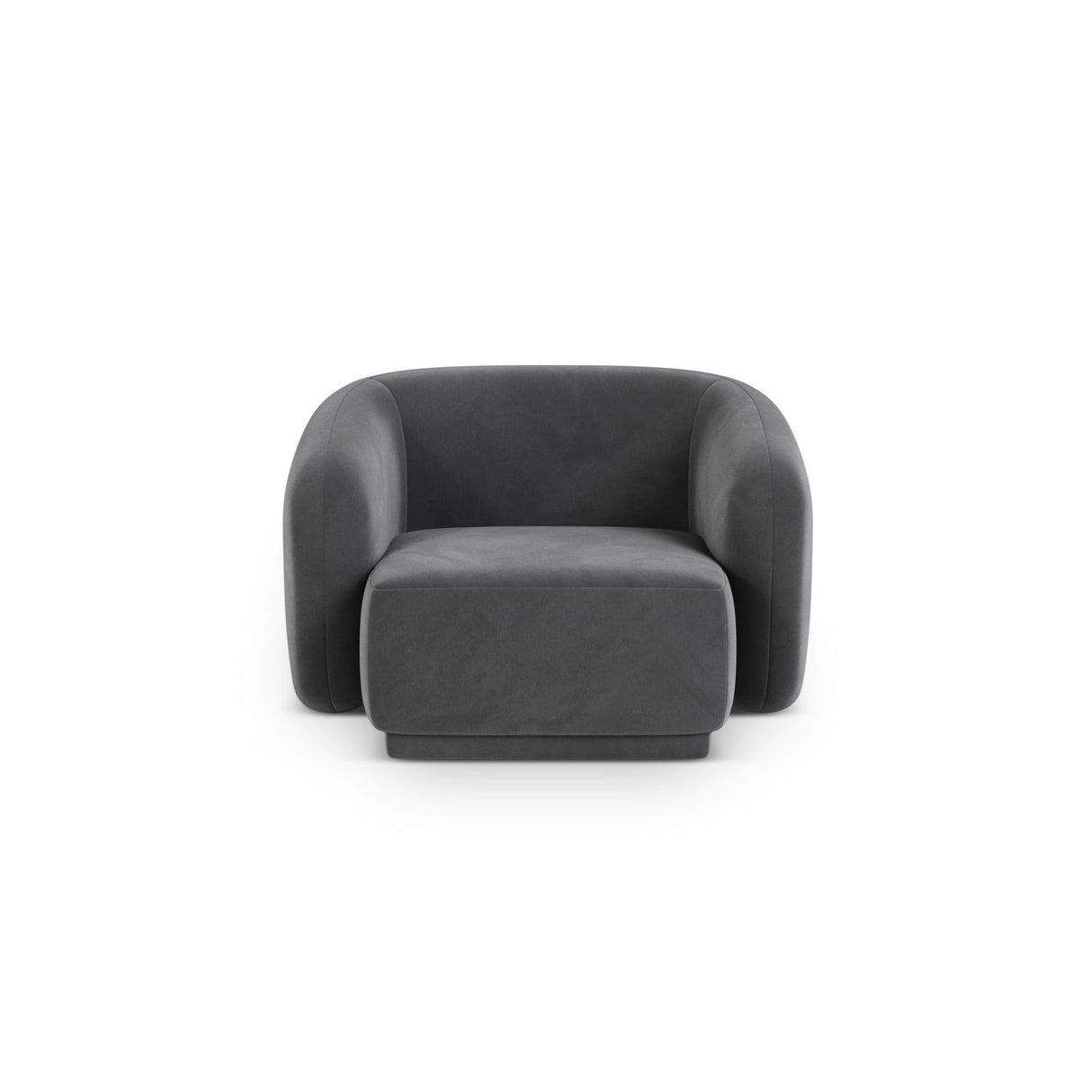 Gomera Sessel aus Samt in Dunkelgrau (Salvador 18), 93x90x74 cm von Cosmopolitan Design – Bild 1