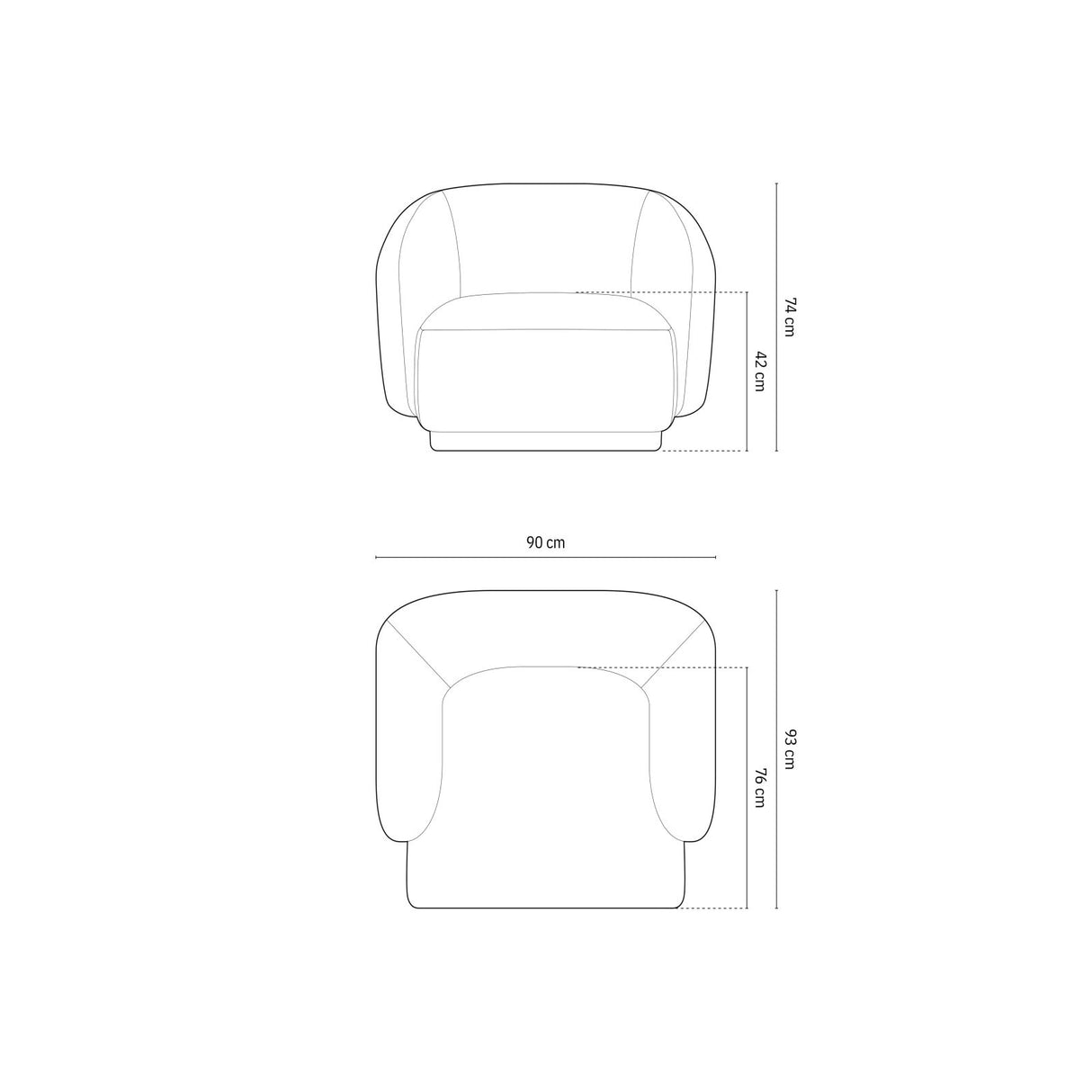 Gomera Sessel aus Samt in Terrakotta (Salvador 14), 93x90x74 cm von Cosmopolitan Design – Bild 2