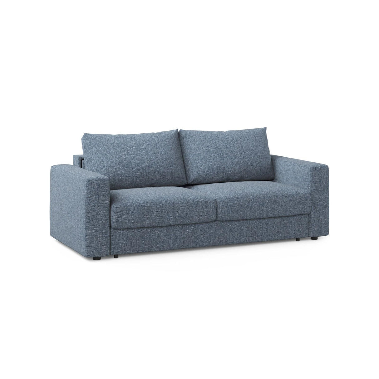 Grena 3-Sitzer Sofa mit Schlaffunktion, ausklappbar, aus Strukturierter Stoff in Dunkelblau (BABEL BLUE), 205x100 cm von Cosmopolitan Design – Bild 3