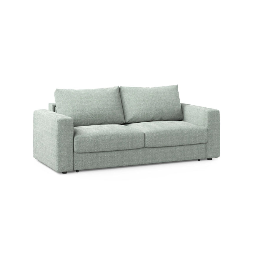Grena 3-Sitzer Sofa mit Schlaffunktion, ausklappbar, aus Strukturierter Stoff in Minze (BABEL SAFIRA), 205x100 cm von Cosmopolitan Design – Bild 3