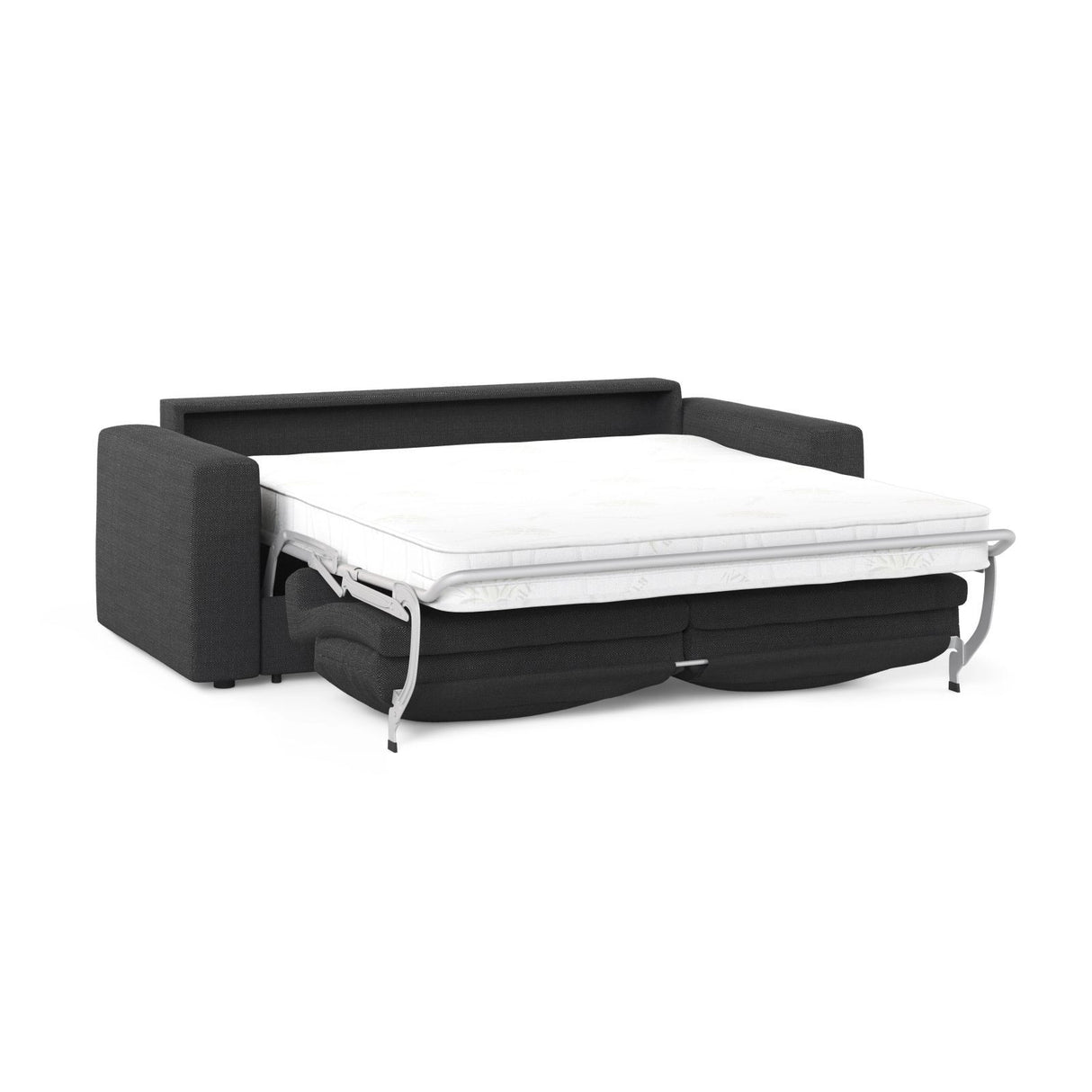 Grena 3-Sitzer Sofa mit Schlaffunktion, ausklappbar, aus Strukturierter Stoff in Schwarz (BABEL BLACK), 205x100 cm von Cosmopolitan Design – Bild 4
