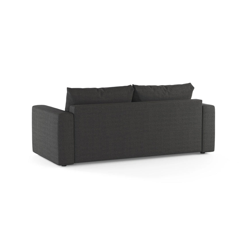 Grena 3-Sitzer Sofa mit Schlaffunktion, ausklappbar, aus Strukturierter Stoff in Schwarz (BABEL BLACK), 205x100 cm von Cosmopolitan Design – Bild 5