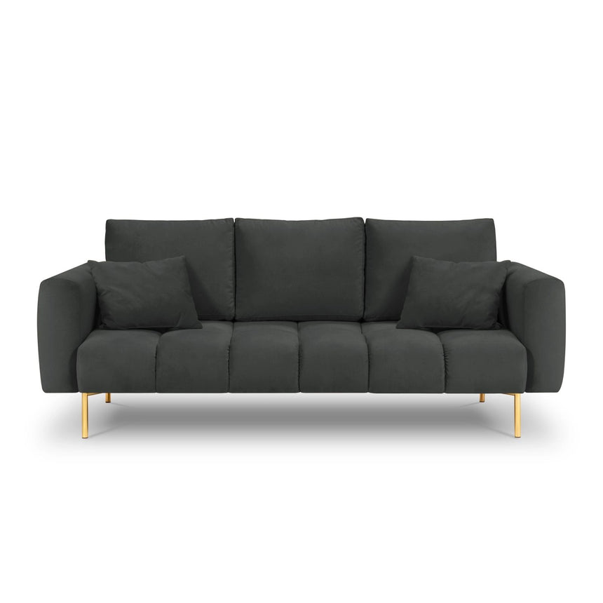 Hastings 3-Sitzer Sofa aus Samt in Dunkelgrau (Fancy 99), 220x97x75 cm von Cosmopolitan Design – Bild 4