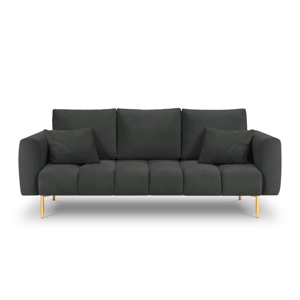 Hastings 3-Sitzer Sofa aus Samt in Dunkelgrau (Fancy 99), 220x97x75 cm von Cosmopolitan Design – Bild 4