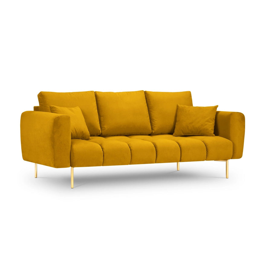 Hastings 3-Sitzer Sofa aus Samt in Gelb (Fancy 48), 220x97x75 cm von Cosmopolitan Design – Bild 1