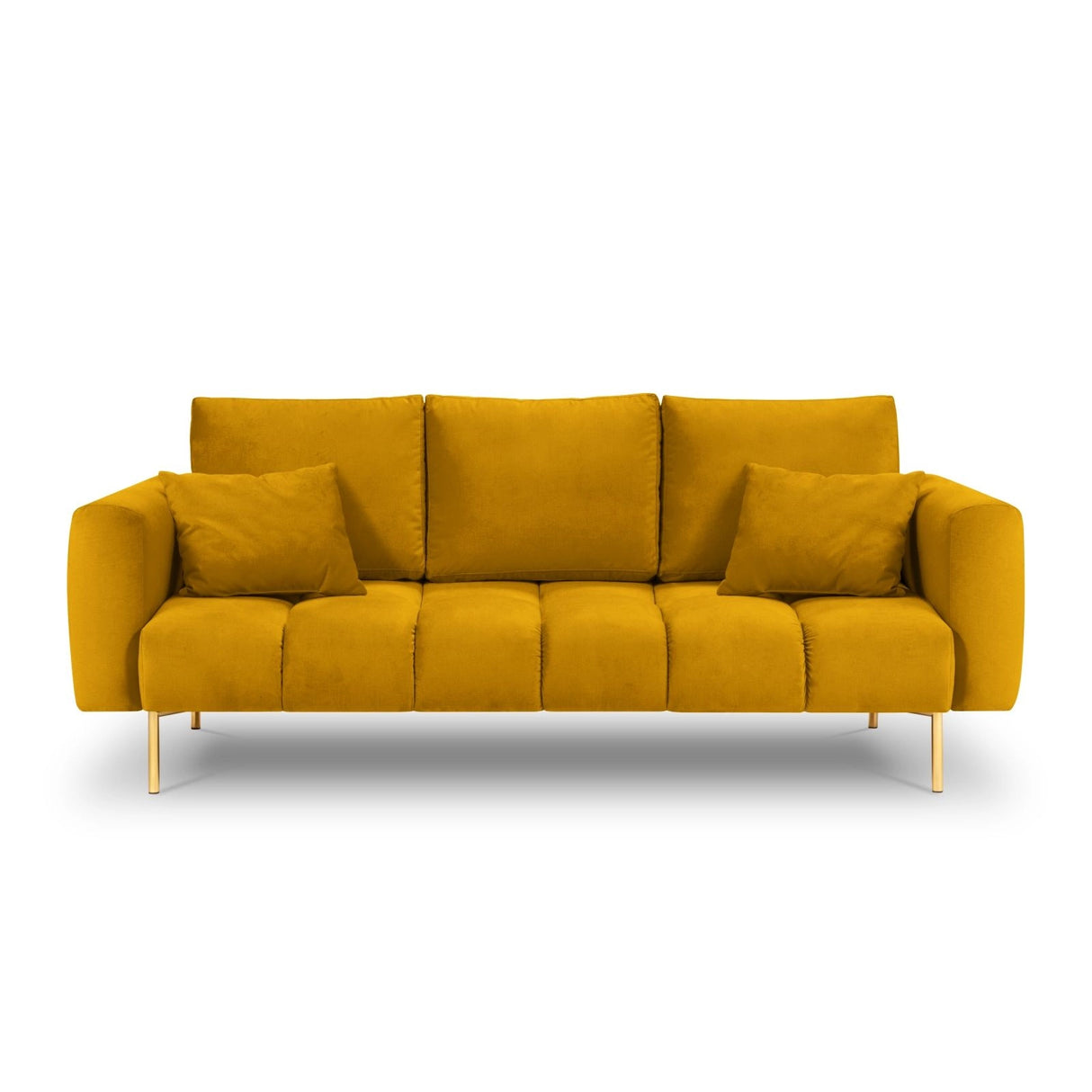 Hastings 3-Sitzer Sofa aus Samt in Gelb (Fancy 48), 220x97x75 cm von Cosmopolitan Design – Bild 4