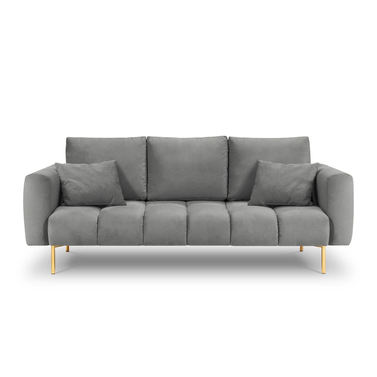 Hastings 3-Sitzer Sofa aus Samt in Grau (Fancy 90), 220x97x75 cm von Cosmopolitan Design – Bild 4