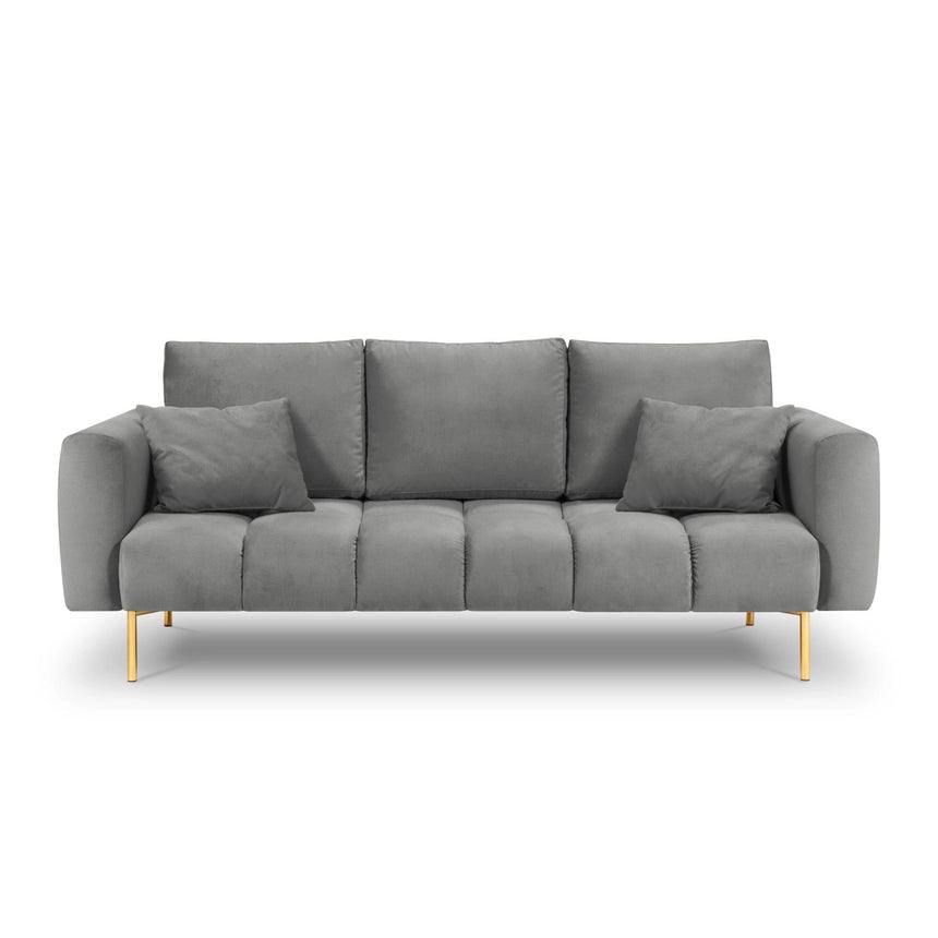Hastings 3-Sitzer Sofa aus Samt in Grau (Fancy 90), 220x97x75 cm von Cosmopolitan Design – Bild 4
