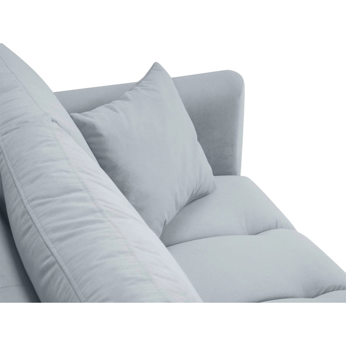 Hastings 3-Sitzer Sofa aus Samt in Hellblau (Fancy 85), 220x97x75 cm von Cosmopolitan Design – Bild 6