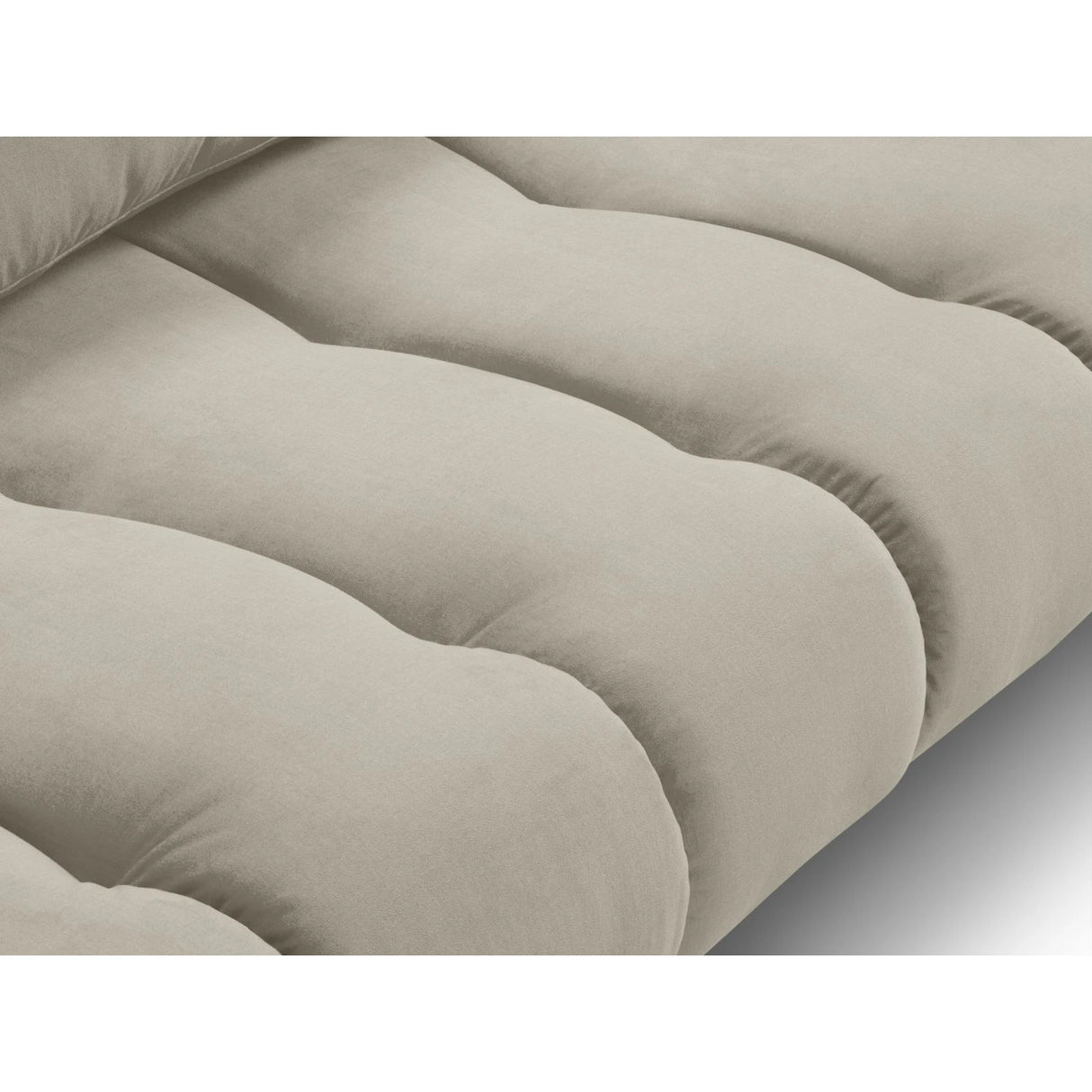 Hastings 5-Sitzer Ecksofa, Linke Seite, aus Samt in Beige (Fancy 06), 301x216x75 cm von Cosmopolitan Design – Bild 6