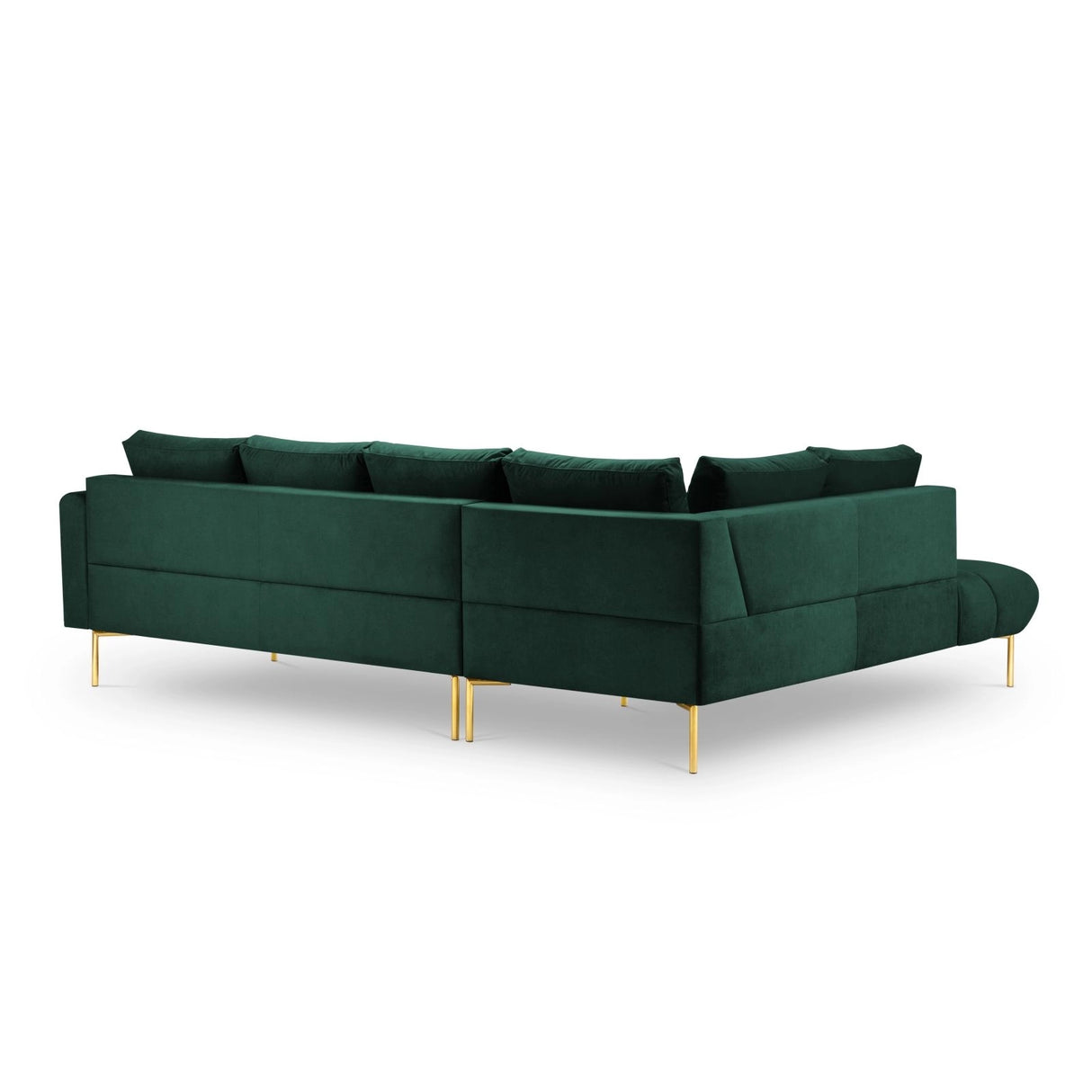 Hastings 5-Sitzer Ecksofa, Linke Seite, aus Samt in Flaschengrün (Fancy 39), 301x216x75 cm von Cosmopolitan Design – Bild 5