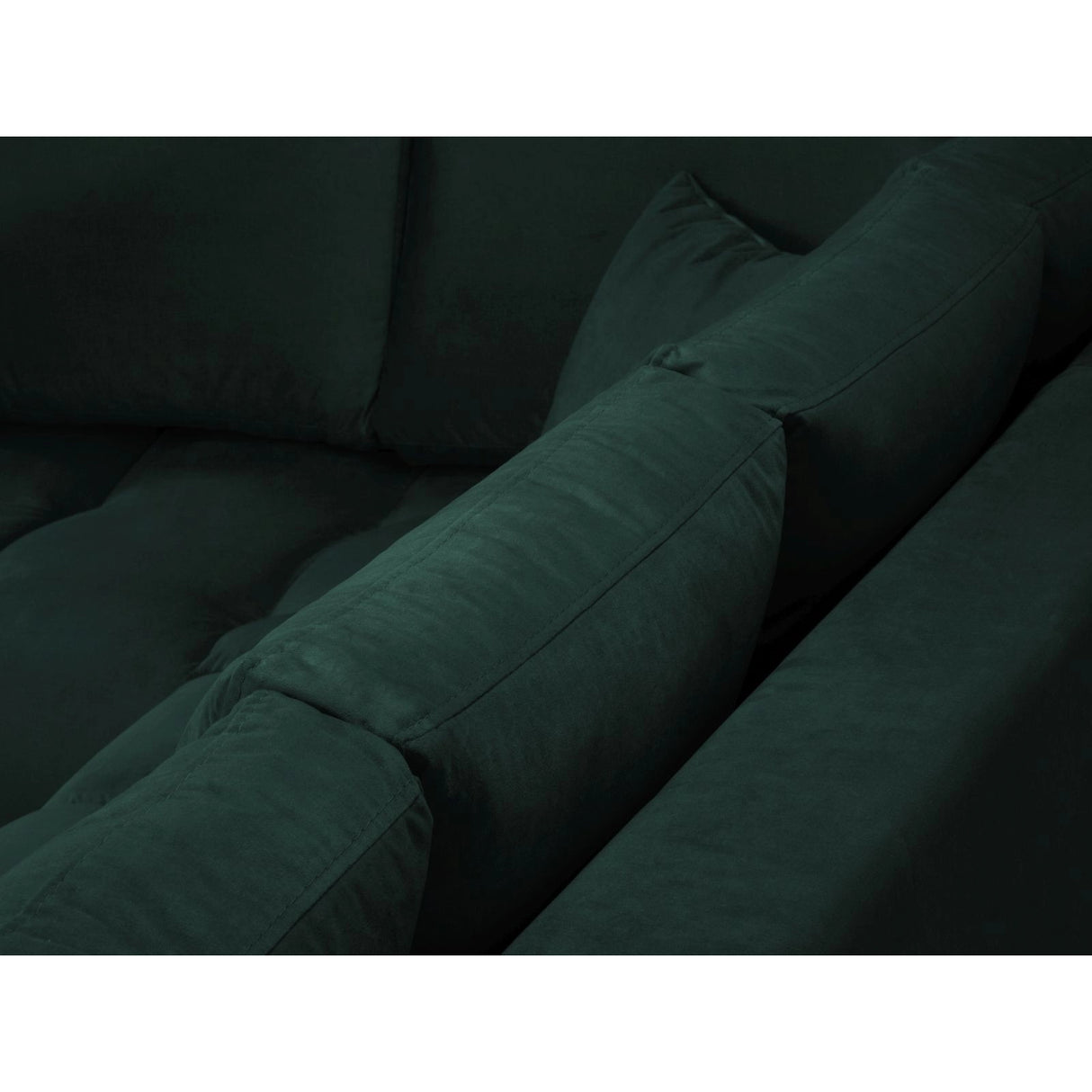 Hastings 5-Sitzer Ecksofa, Linke Seite, aus Samt in Flaschengrün (Fancy 39), 301x216x75 cm von Cosmopolitan Design – Bild 7