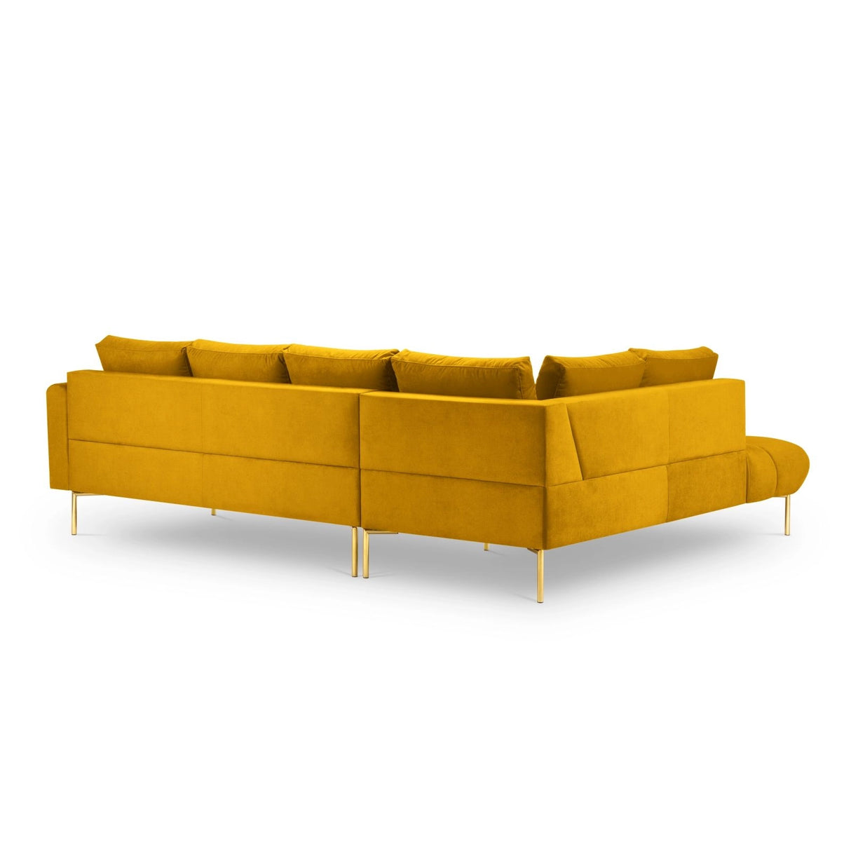 Hastings 5-Sitzer Ecksofa, Linke Seite, aus Samt in Gelb (Fancy 48), 301x216x75 cm von Cosmopolitan Design – Bild 5